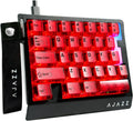 A.JAZZ AK029 Tastiera Da Gioco Cablata 29 Tasti per Una Mano, Polling Rate 8000Hz, Interruttori Magnetici RT 0.01Mm Hotswappable, 5 Strati Riduzione Del Rumore, RGB Colorato, Driver Web-Rosso